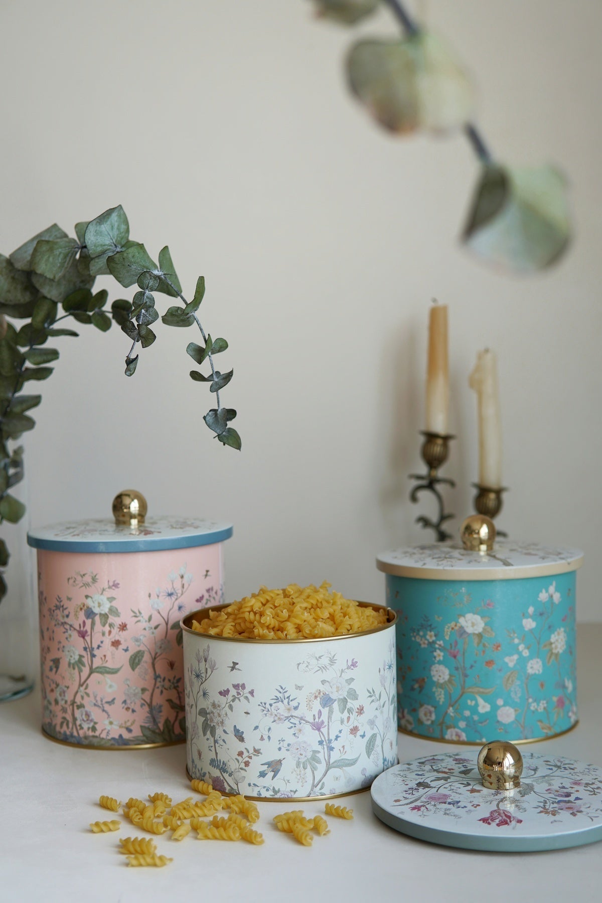 Yuvarlak Kutu Ø140, Topuz Kulp, 3 lü Set