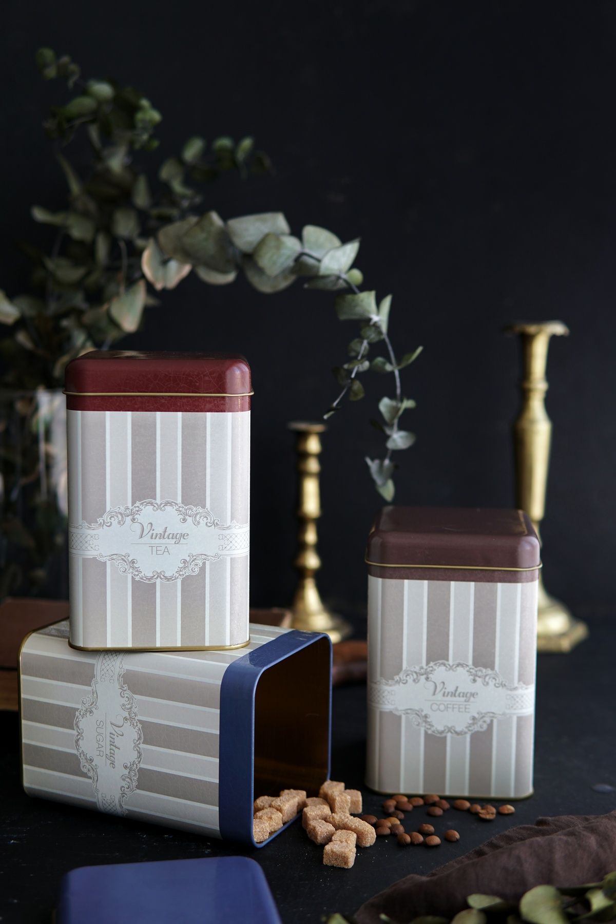 Erb09v5 Kare Saklama Kabı 105x105x160 3 Lü Set, Elegance