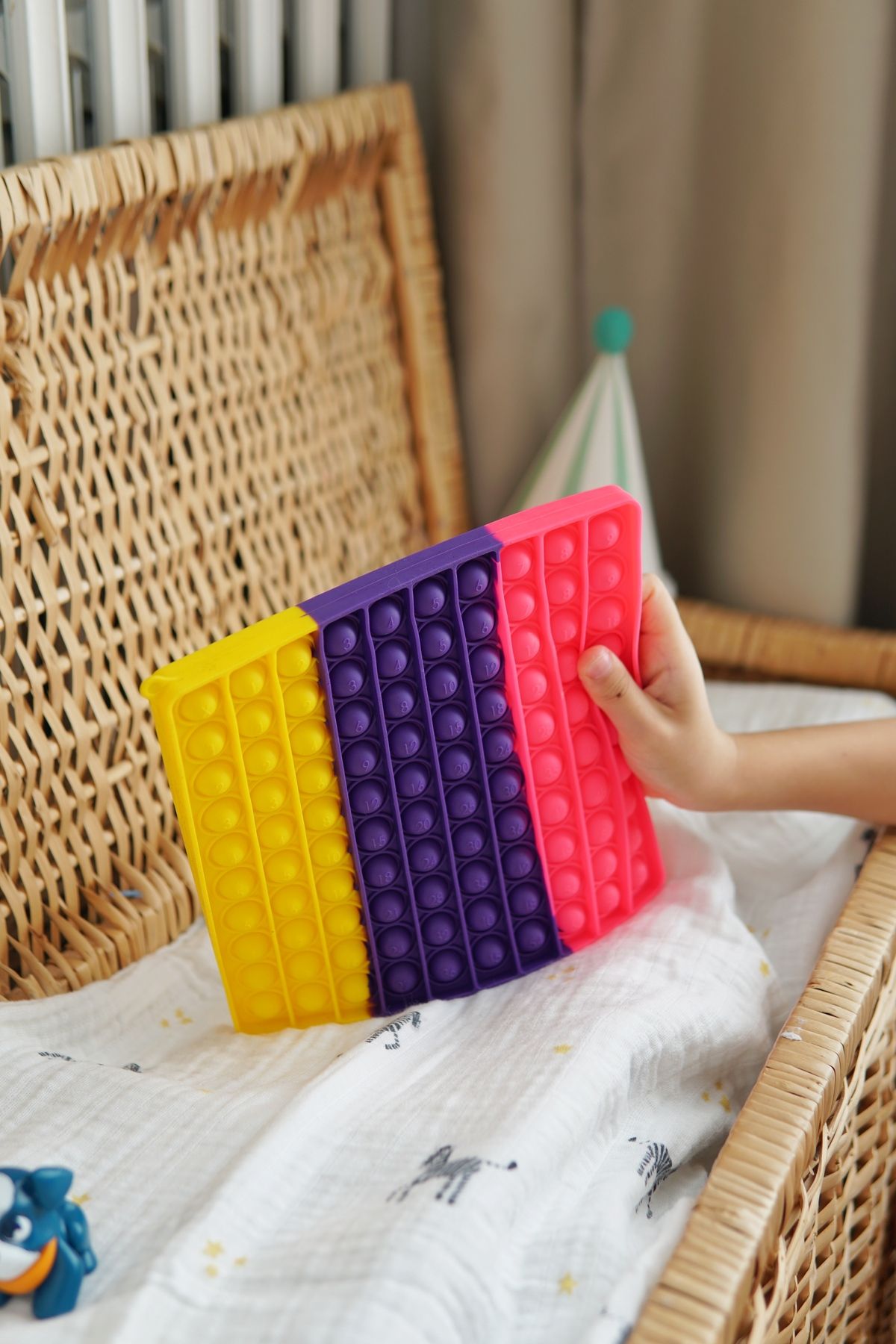 Popit Çarpım Tablosu, Gökkuşağı Renkli Pop It Push Bubble Popit Oyuncak, Eğitici Oyuncak, 20 x 20 cm