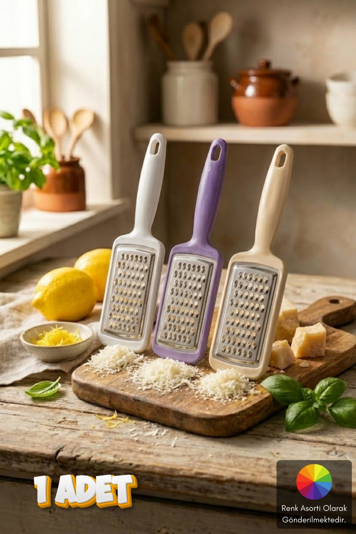 Pratik Saplı Paslanmaz Çelik El Rendesi