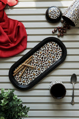 Ee168-v4 Leo Desenli Oval Tepsi 16x35 Cm