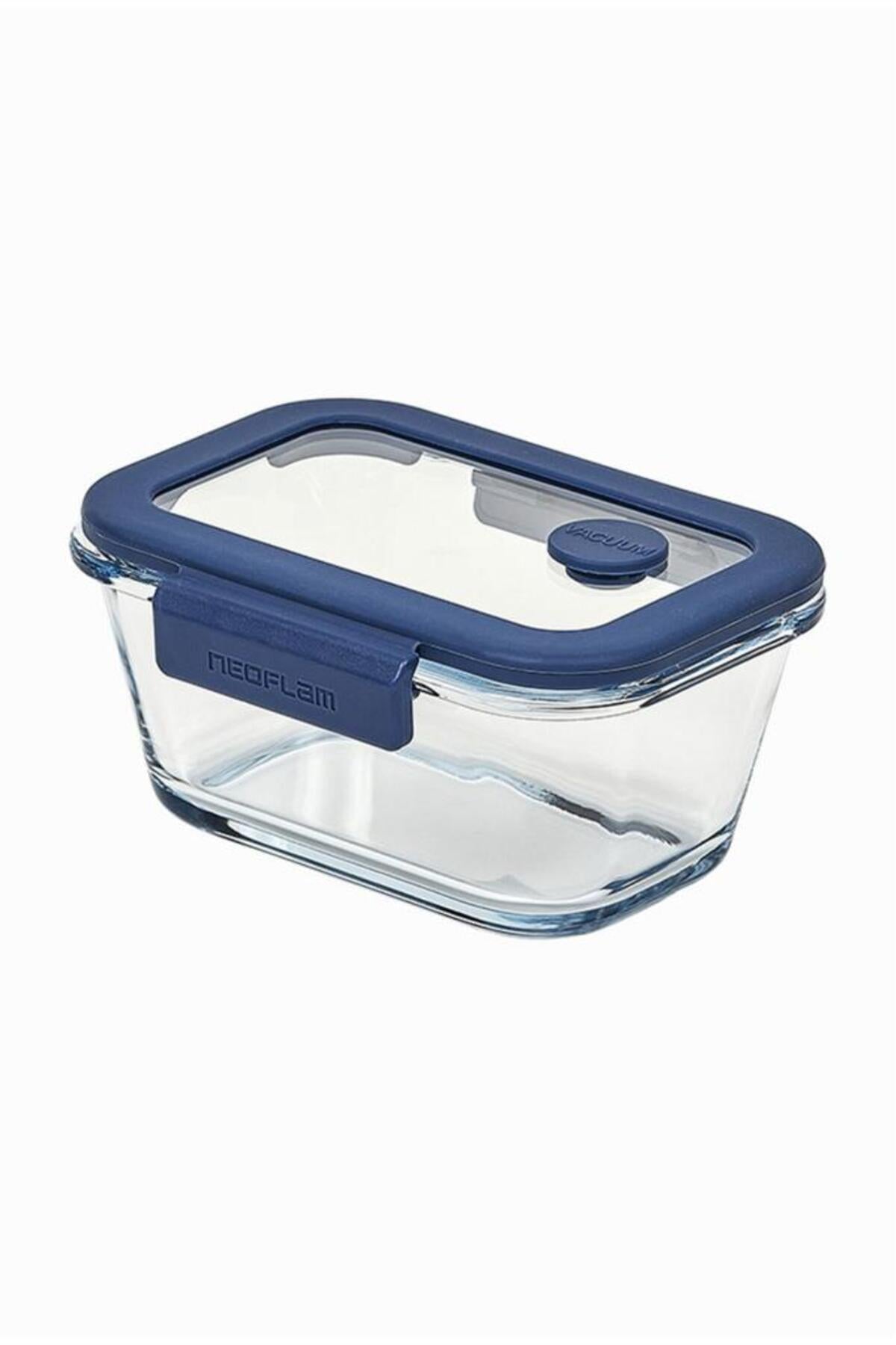 Fika Glace Vakumlu Cam Saklama Kabı Seti Mavi 5 Parça