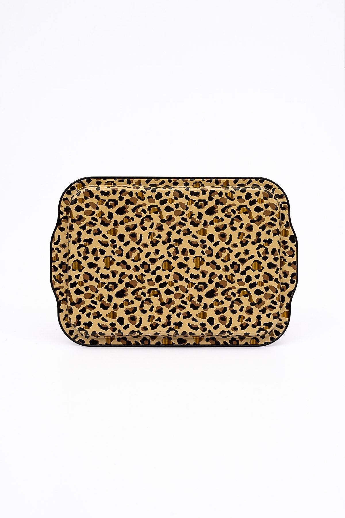 Leo Desenli Metal Tepsi - Çay Kahve Tepsisi - Sunum Tepsisi 21 Cm X 31 Cm Ee162-v4