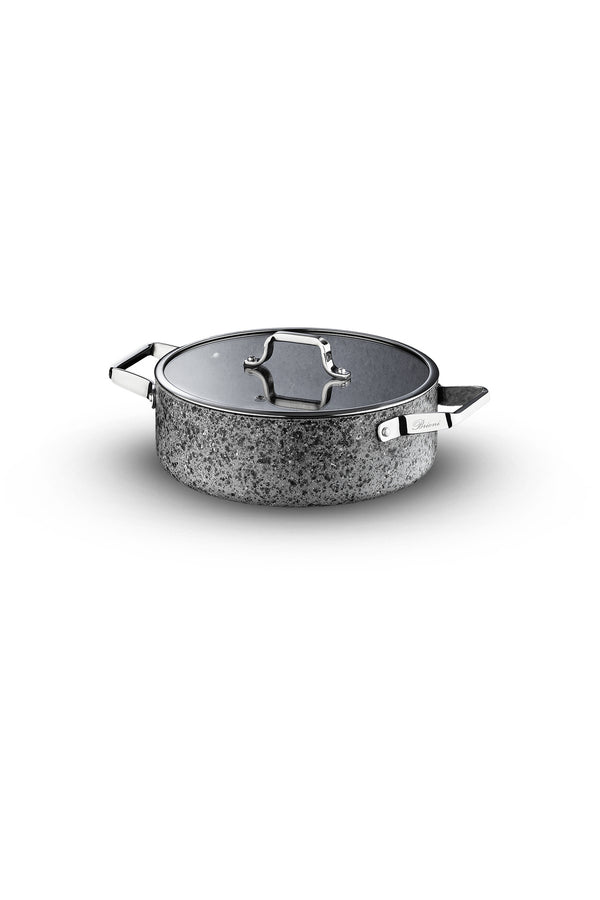 Brioni Stone - H 26 cm Basık Tencere