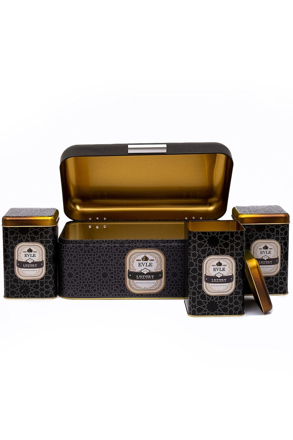 Erb08v2 Menteşeli Ekmek Kutusu 4 Lü Set, Trellis