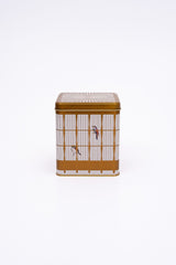 Er024-t7 Bird Cage Desenli Kare Metal Saklama Kabı 12x12 Cm