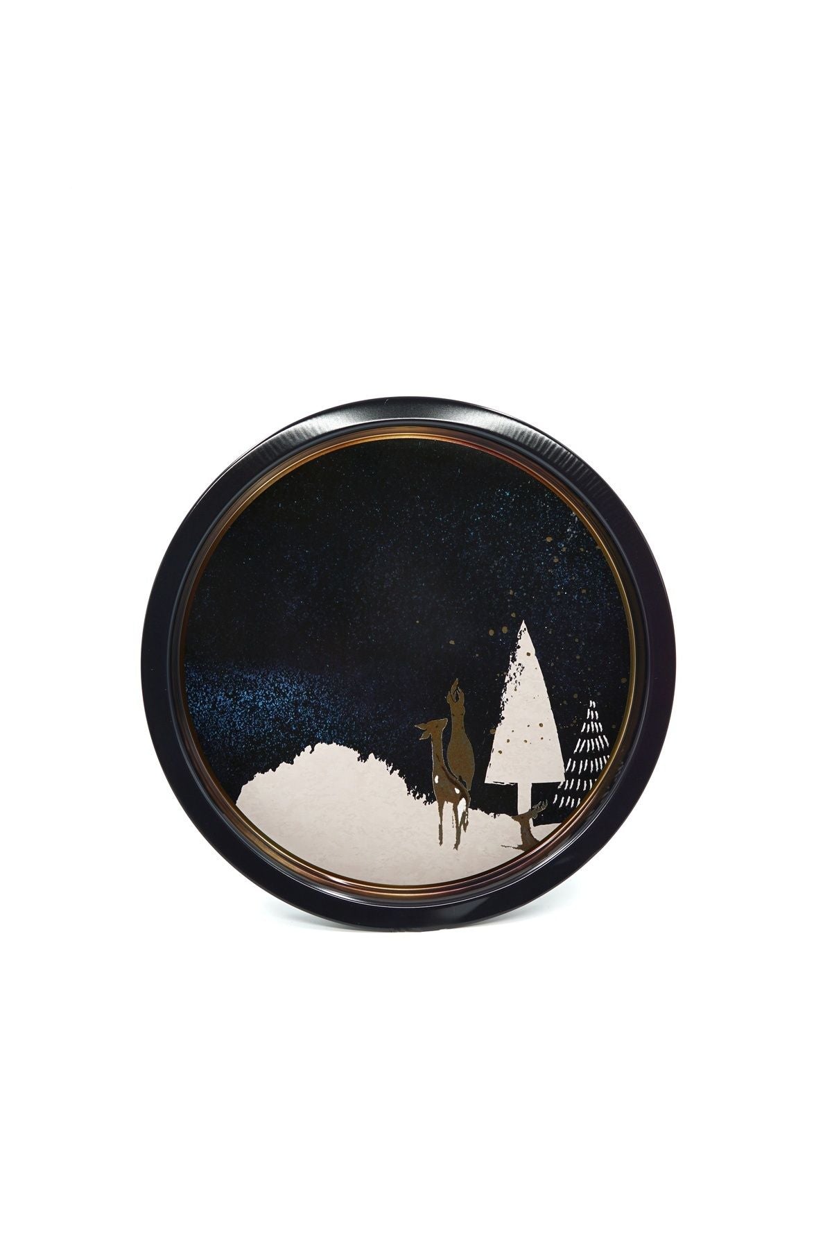 Yılbaşı Temalı Metal Tepsi, 31.5 Cm Ee197-1y