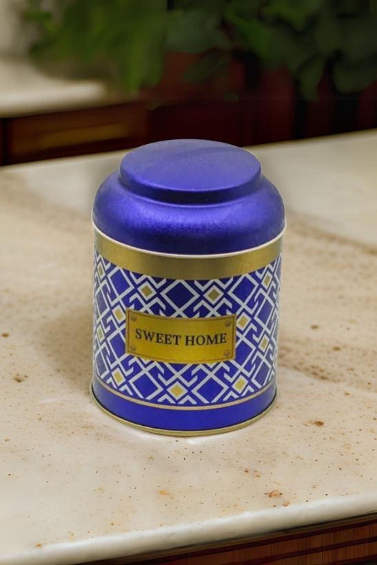 Evle metal yuvarlak kutu Baharatlık 1,3 Lt