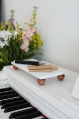 Beyaz Mermer Dikdörtgen Sunum Tabağı 24x12 cm | Çok Amaçlı Dekoratif Stand