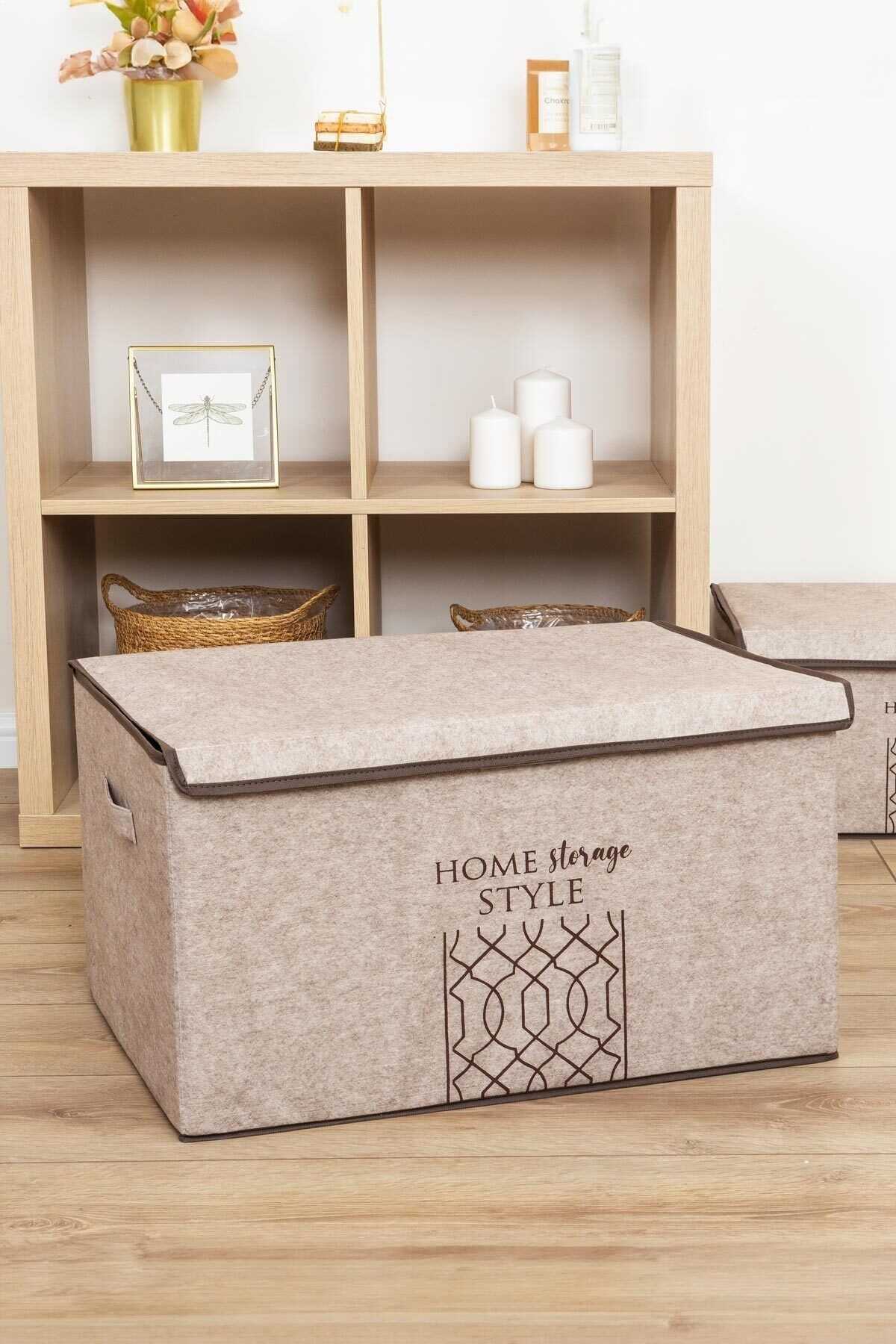 Keçe Kapaklı Çok Amaçlı Mega Plus Kutu Hurç 57 x 41 x 31 cm