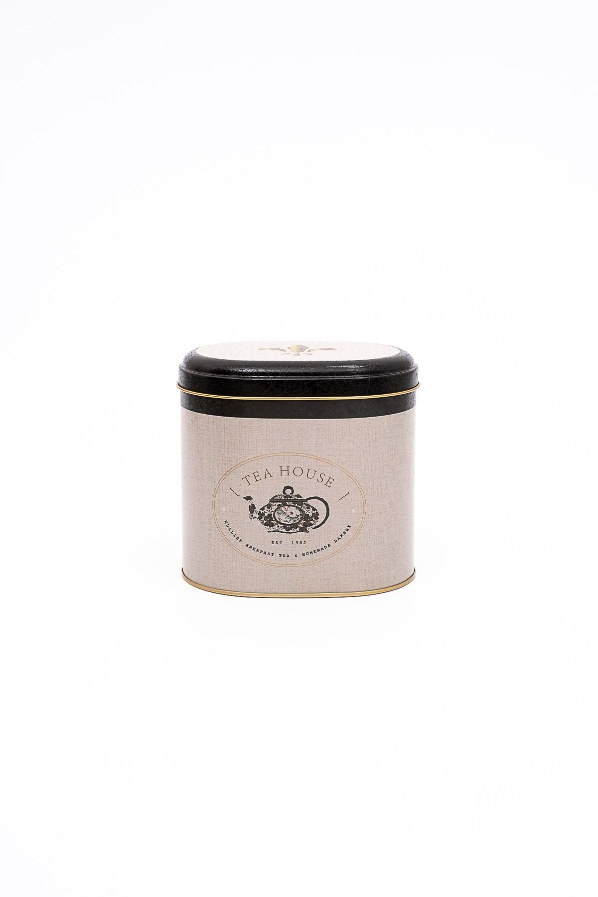 Er004-8f Azura Tea Desenli Oval Metal Saklama Kabı 11x15 Cm