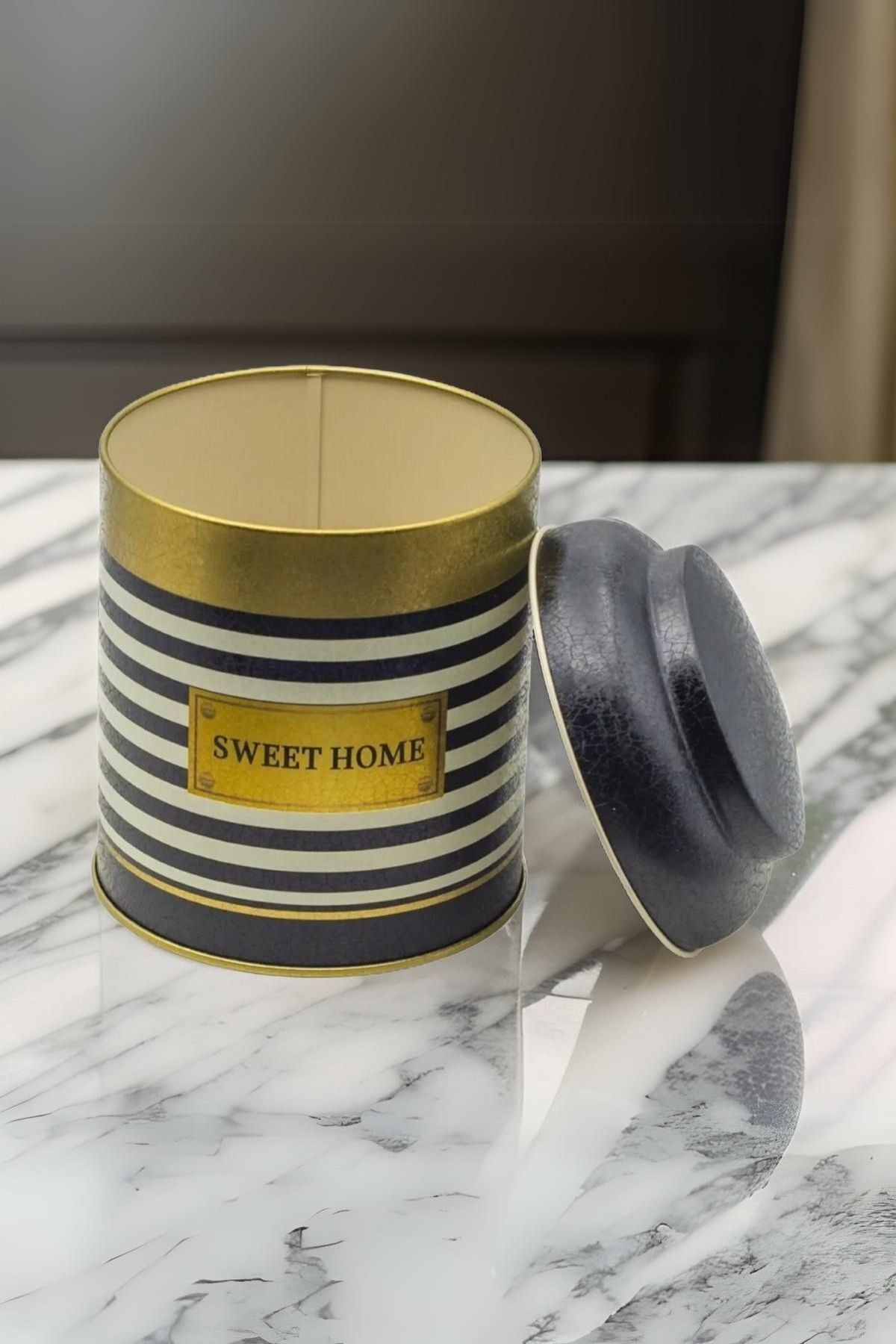 Evle metal yuvarlak kutu Baharatlık 1,3 Lt