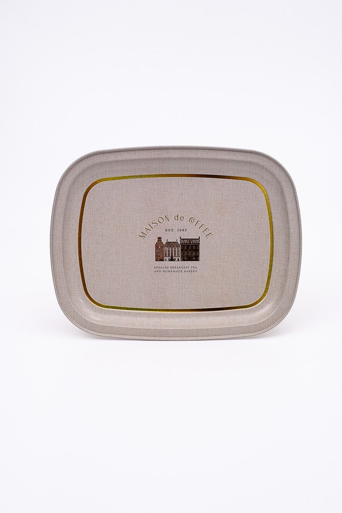 Ee171-7f Azura Coffee Desenli Oval Tepsi 24x31 Cm