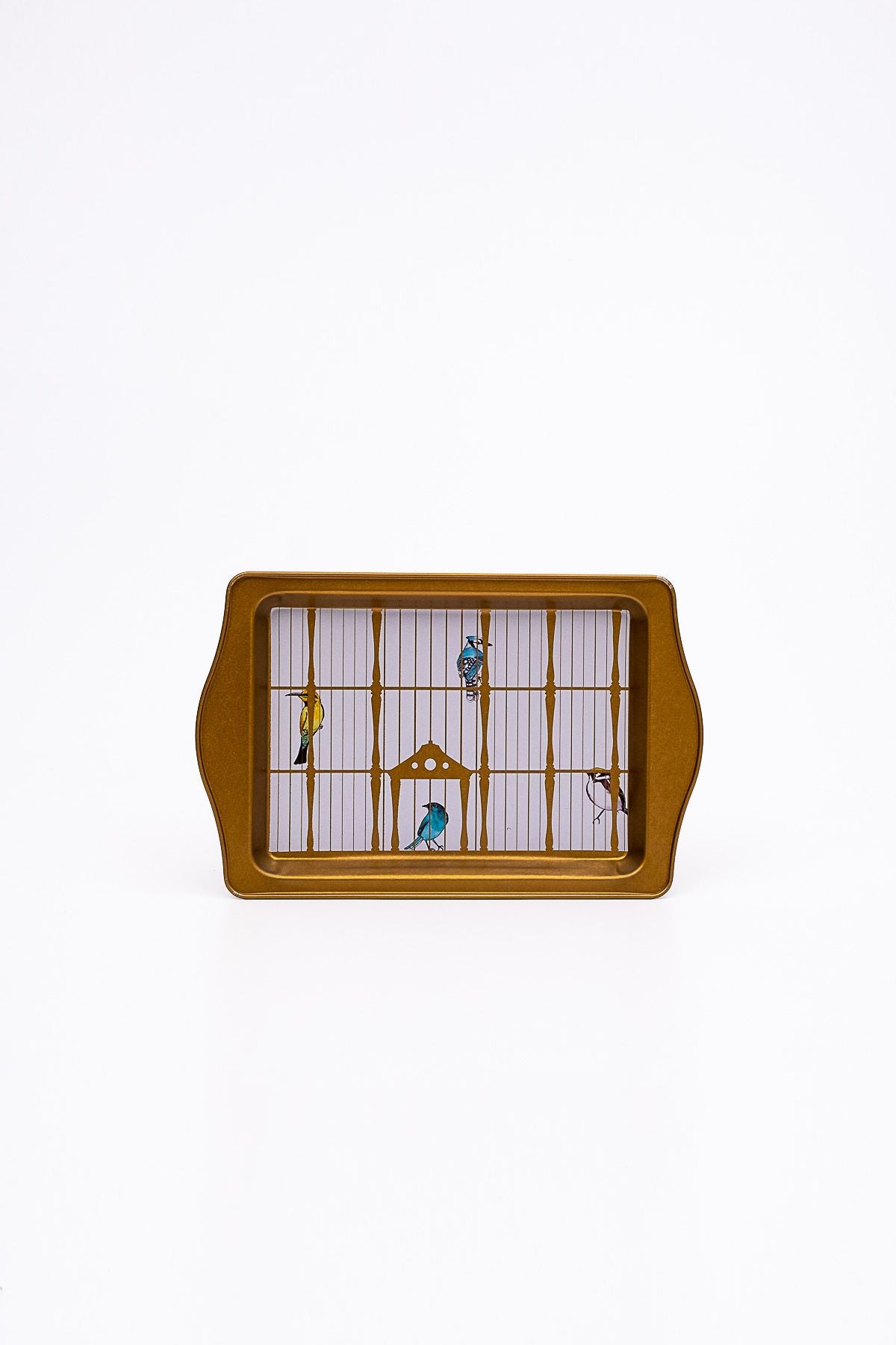 Ee170-t7 Bird Cage Desenli Dikdörtgen Tepsi 16x25 Cm