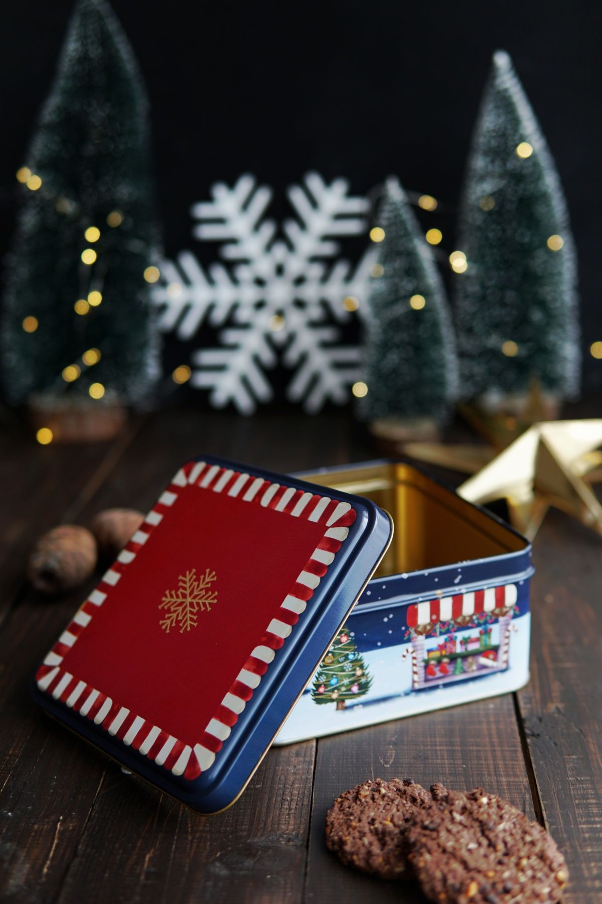 3 Lü Yılbaşı Set, 15.8 X 15.8 X 8 Cm, Ø14 X 7 Cm, Ø31.5 Cm Tepsi, Tart Erb576r