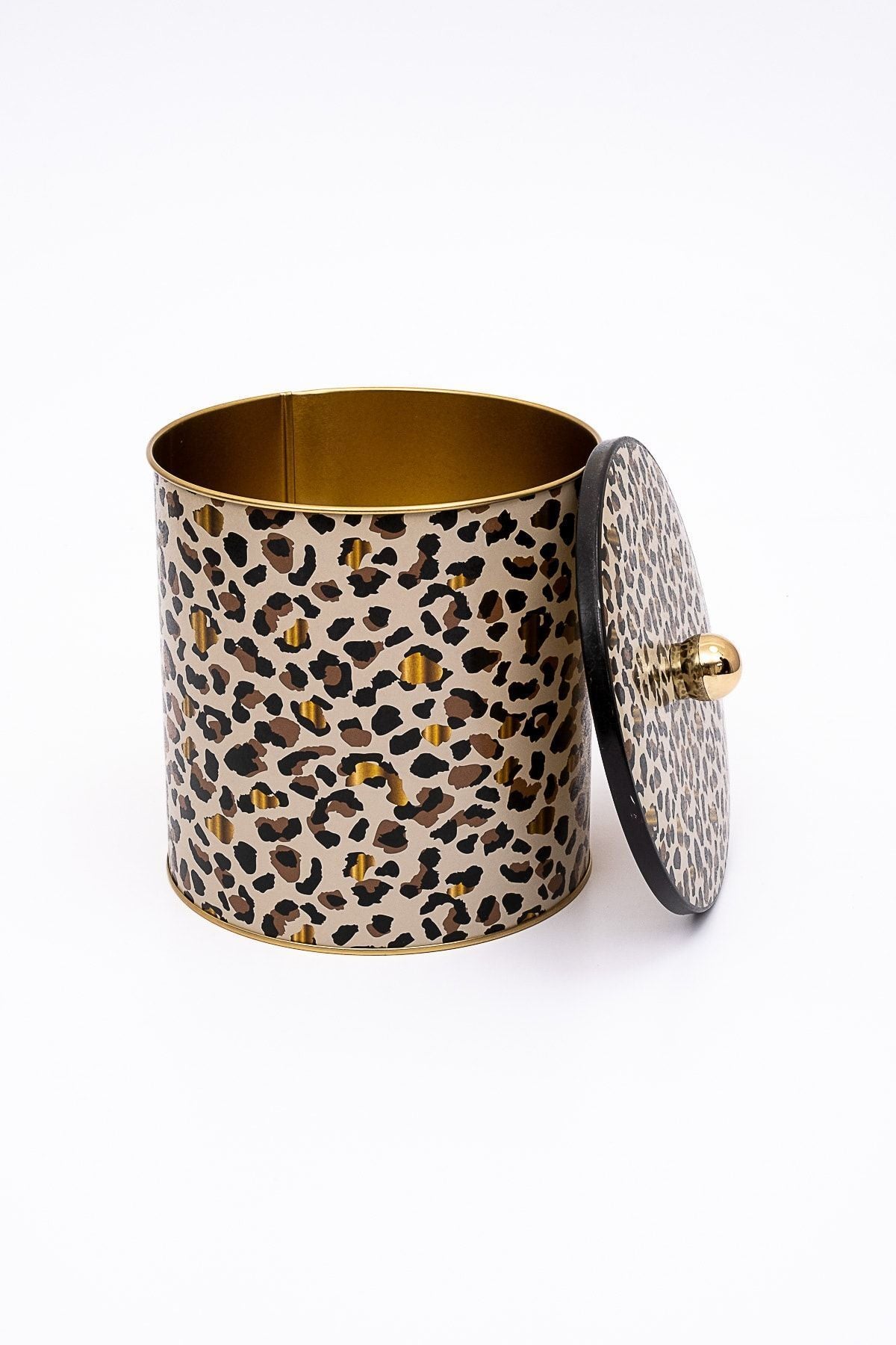 Leo Desenli Erzak Saklama Kabı - Metal Saklama Kabı 17,5 Cm X 18 Cm Er147-v4