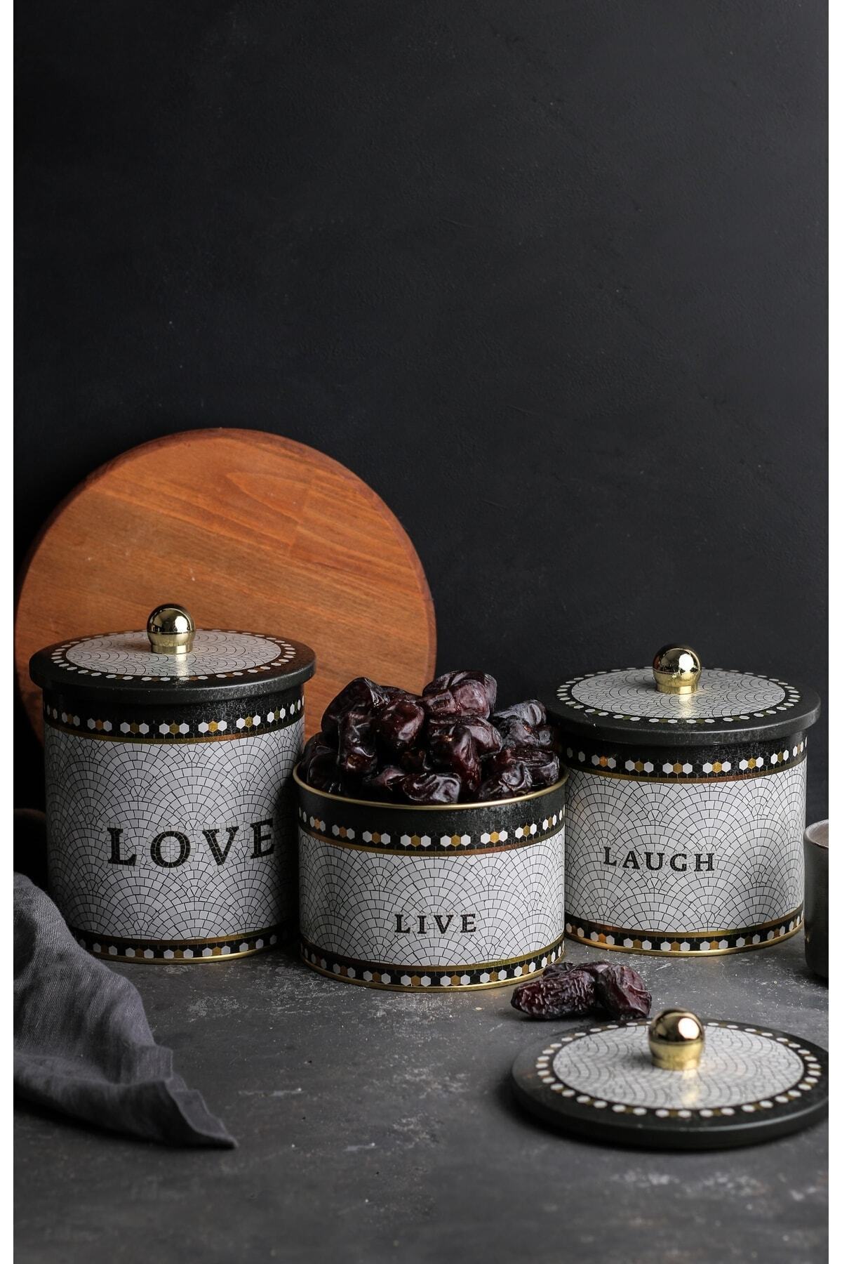 Yuvarlak Kutu Ø140, Topuz Kulp, 3 lü Set