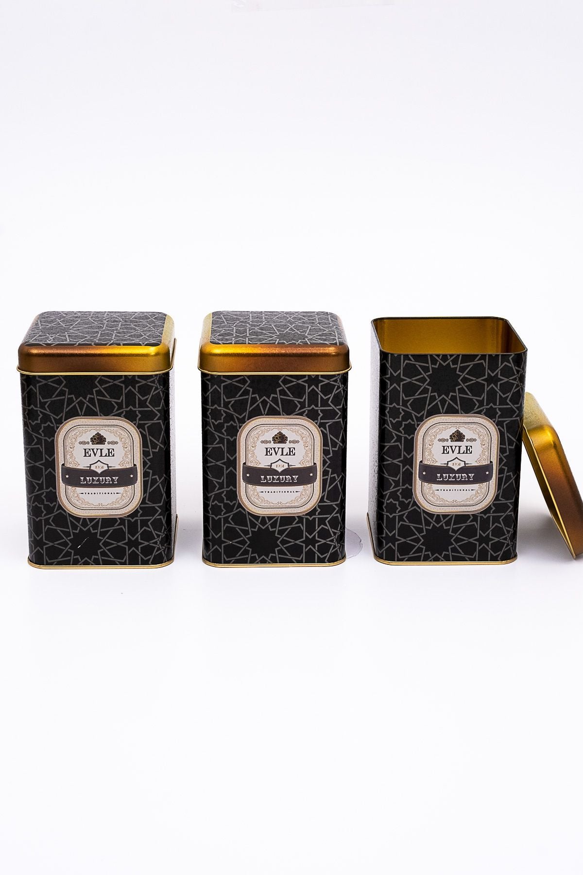 Erb09v2 Kare Saklama Kabı 105x105x160 3 Lü Set, Trellis