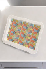Ef165-56 Morocco Cream Desenli Dikdörtgen Tepsi 24x33 Cm