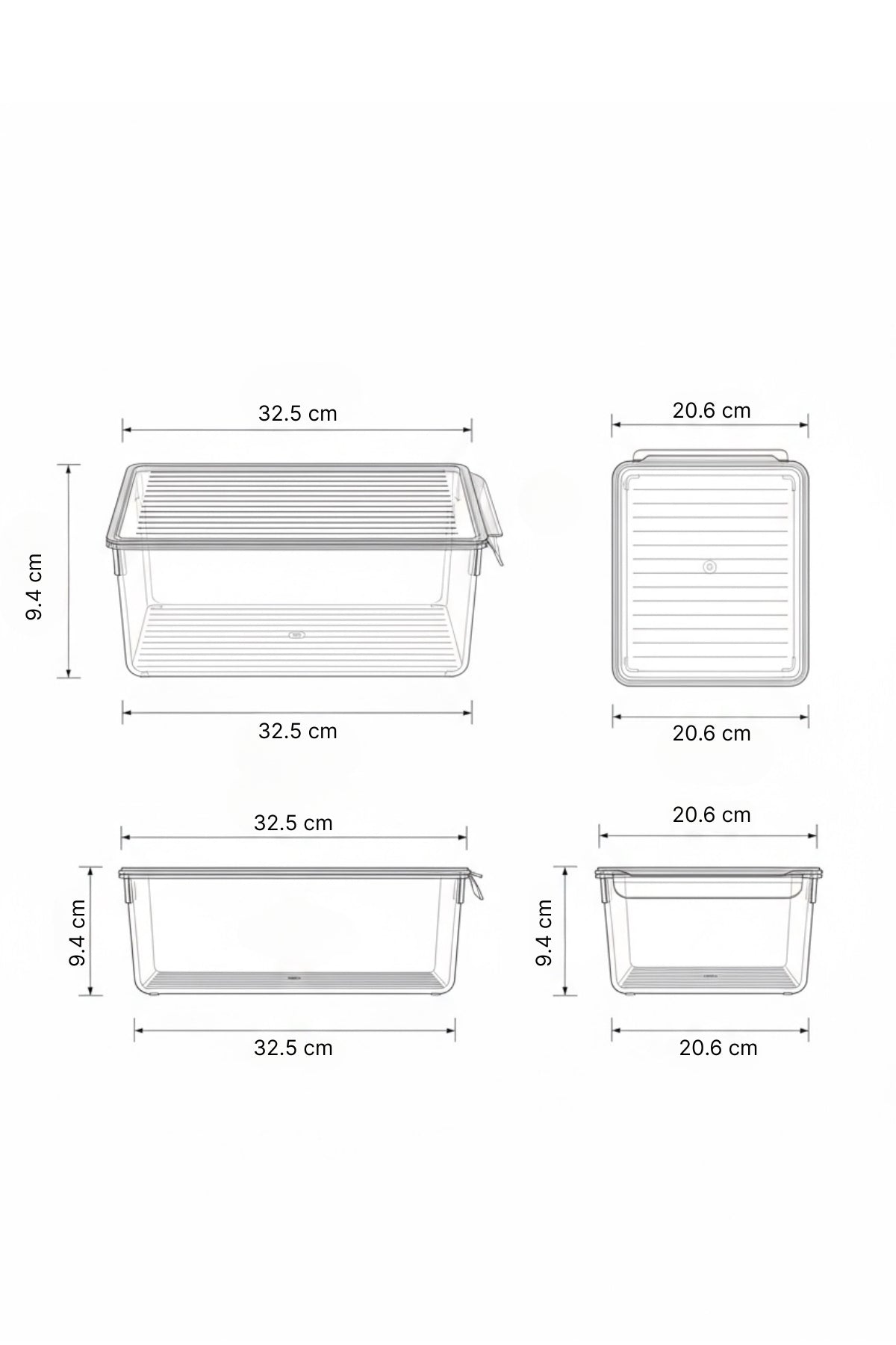 DecoBella PET Buzdolabı Düz. Kapaklı (L), Renkli