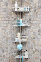 Primanova Paslanmaz Alüminyum Raflı Yaylı Köşe rafı Mat Eloksal