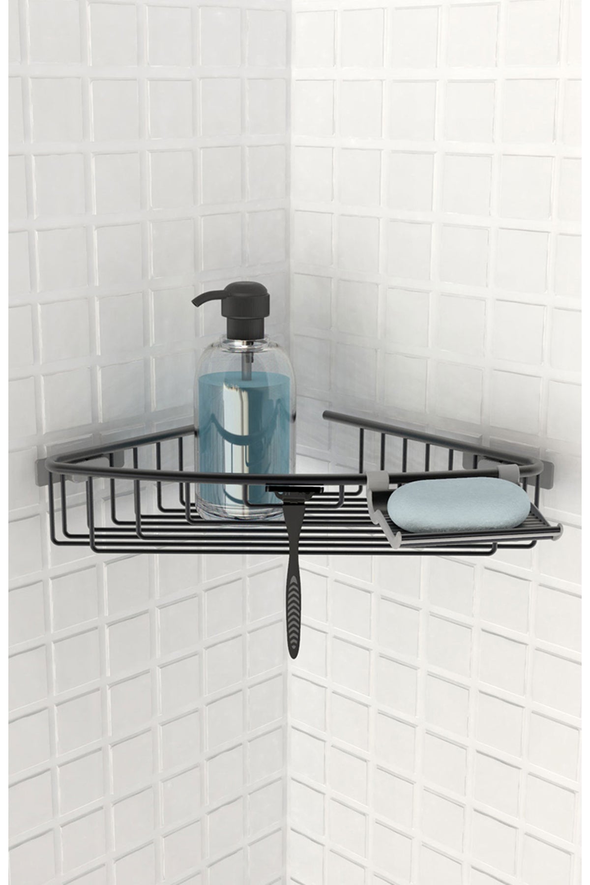 Primanova M-N30-06 Paloma Alu. Banyo Rafı Tekli Mat Eloksal Siyah