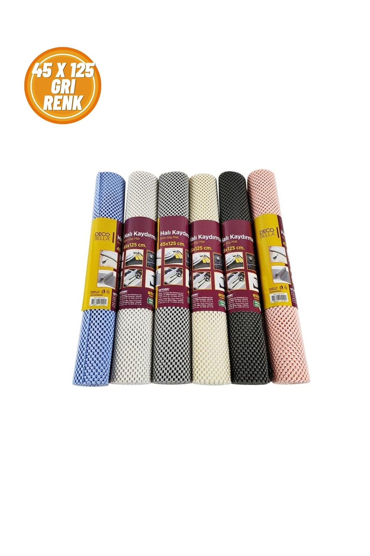 Halı Kaydırmaz, Torpido Koruyucu, Masa Koruyucu Örtü, Araba Göğüs Koruyucu 45x125 Cm, Gri