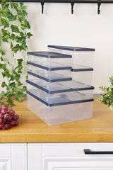 Derin Dondurucu Saklama Kabı 7'li Set (5 Lt + 3 Lt + 2 x 2 Lt + 3 x 1 Lt), Mavi