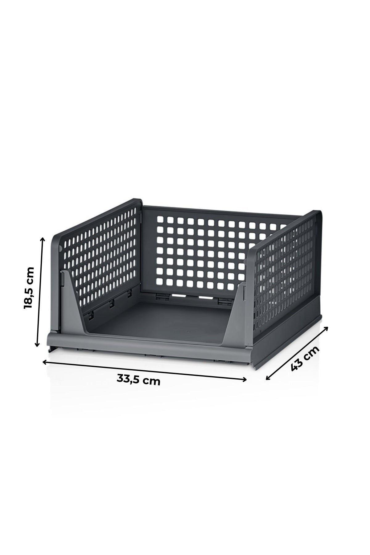 Evle Fold & Go Katlanır 3lü Organizer Kayar Raf, Mavi