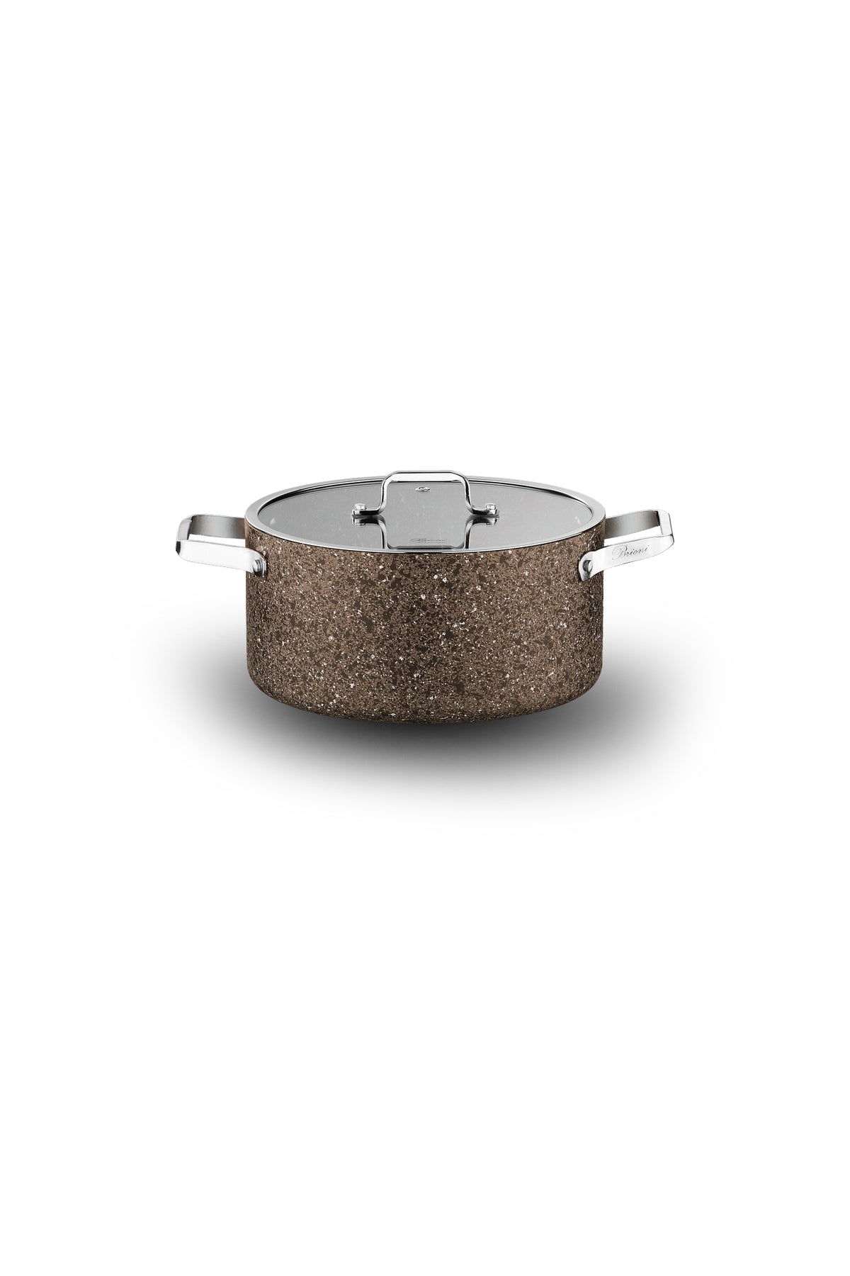 Brioni Stone-Age Terra 24 cm Çizilmez Yanmaz Yapışmaz İndüksiyonlu Derin Tencere