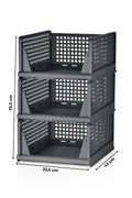 Evle Fold & Go Katlanır 3lü Organizer Kayar Raf, Mavi