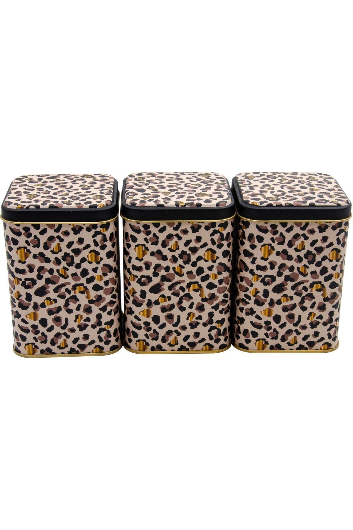 Erb25v4 Kare Metal Saklama Kabı 87x87x125, 3 Lü Set, Leo