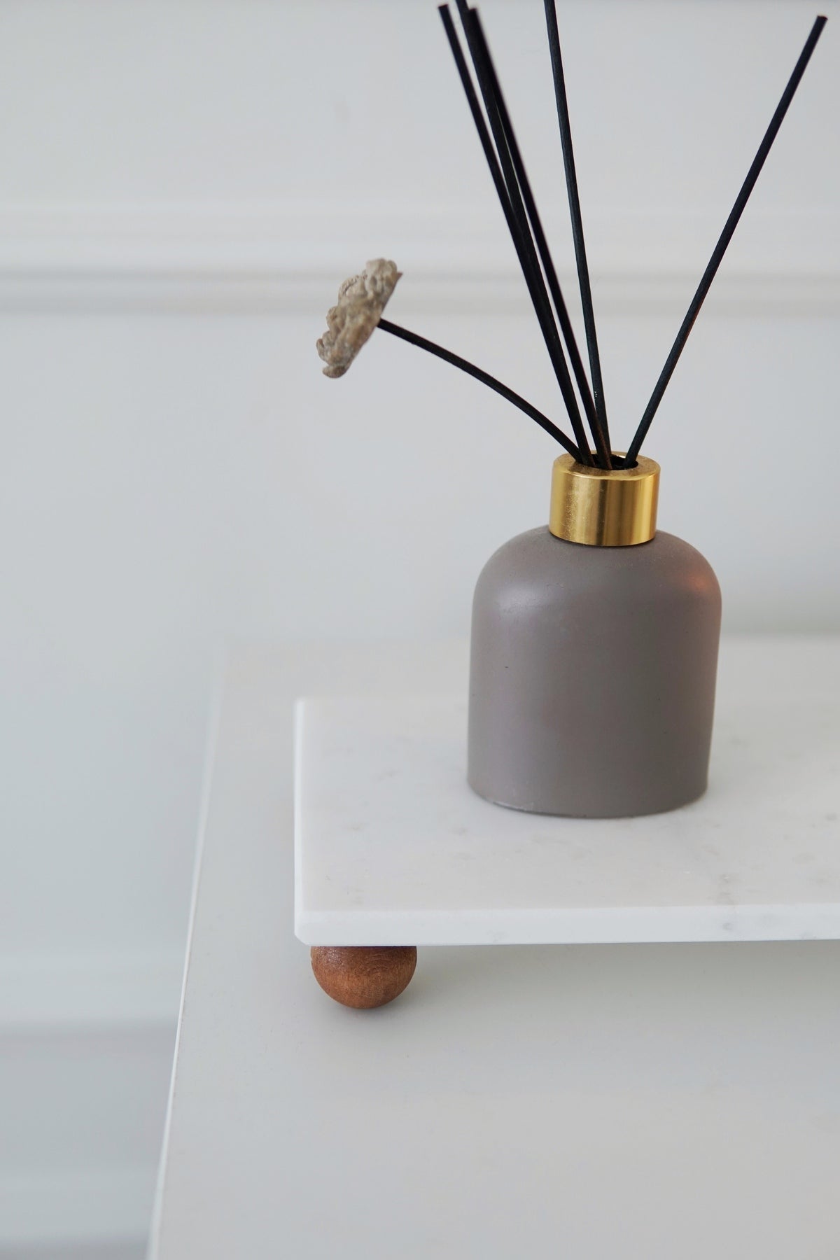 Evle Beyaz Mermer Dikdörtgen Sunum Tepsisi 30x15 cm