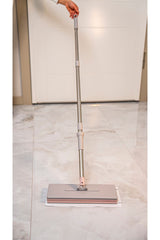 Click Mop, Akıllı Mop Paleti – Paslanmaz Çelik Saplı, Katlanabilir Mikrofiber Temizlik Aparatı
