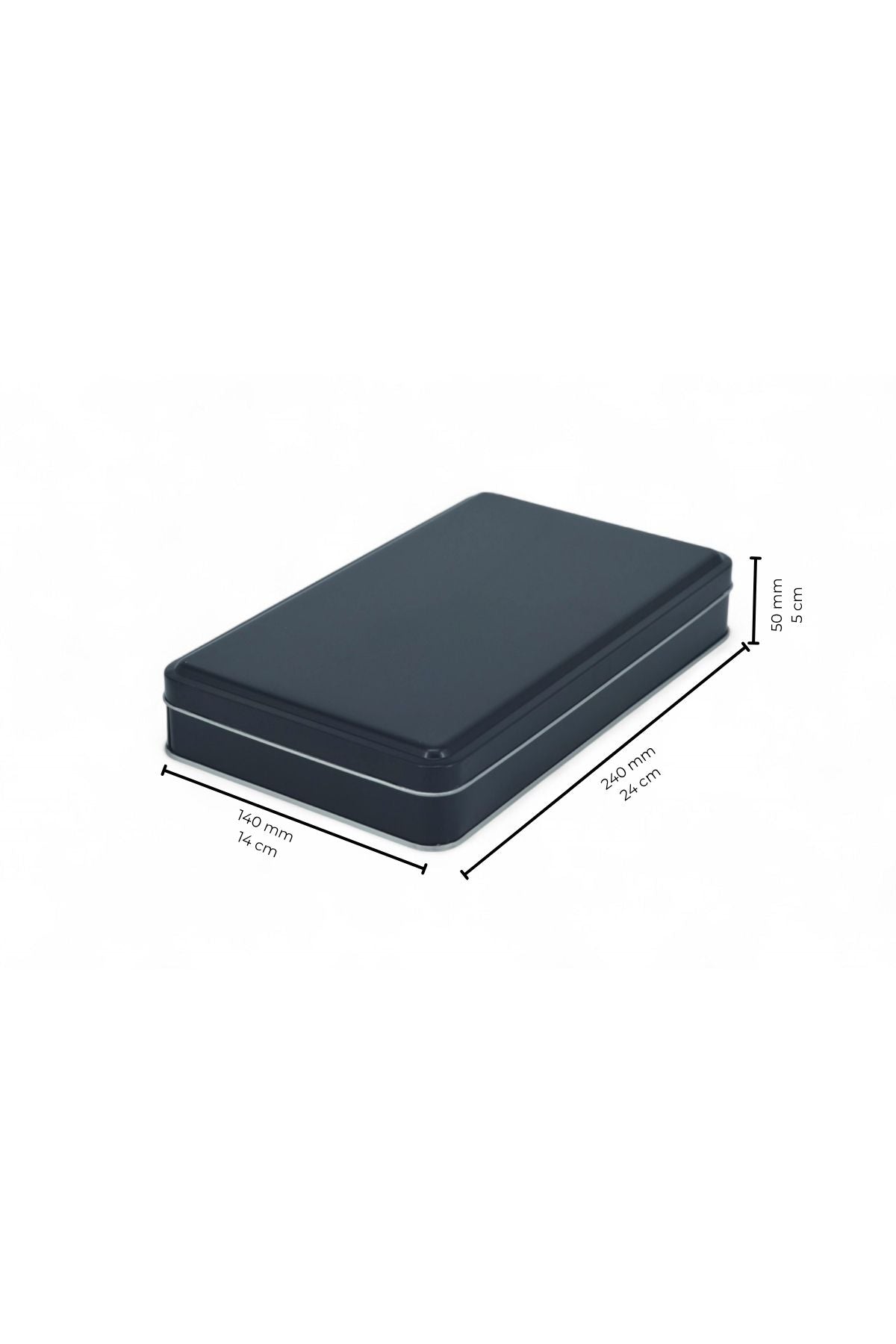 140x240x50 mm Metal Kapaklı Baskısız Metal Kutu, Mat Beyaz, 48 Adet