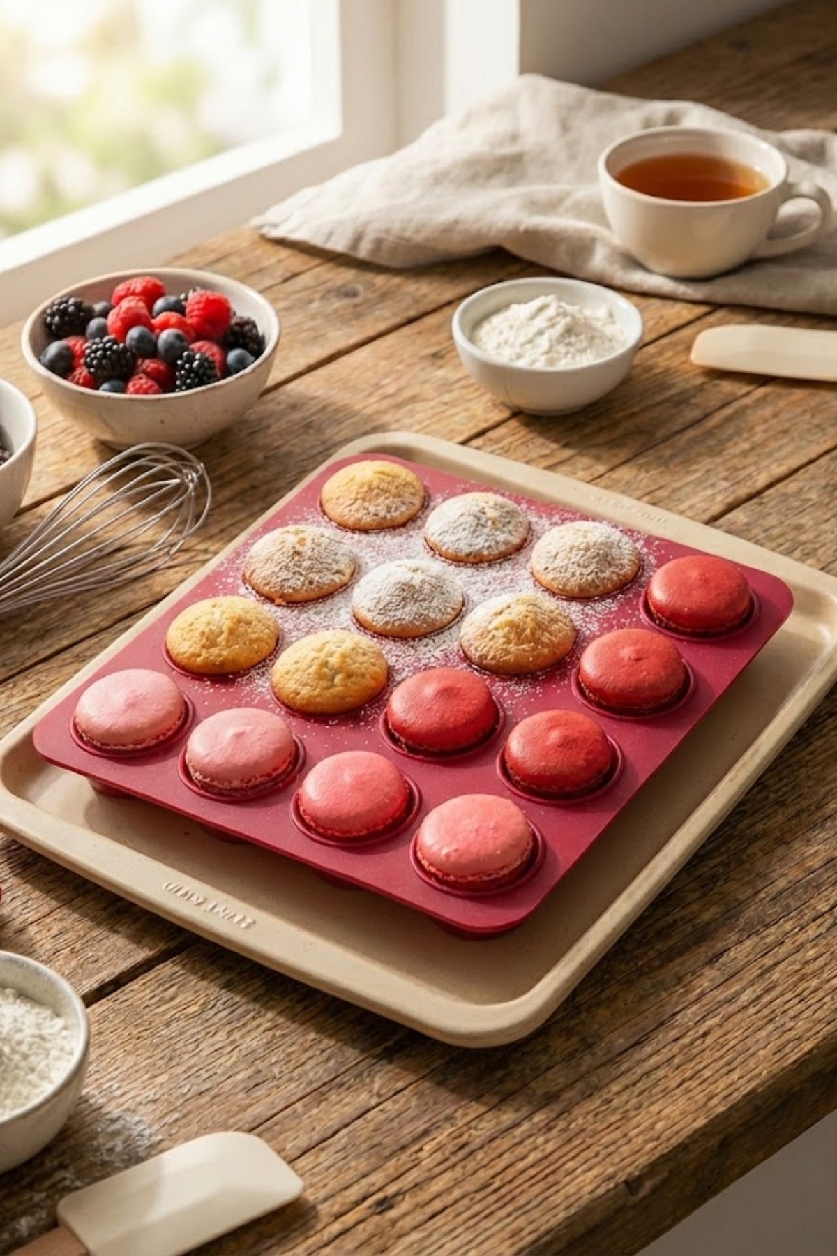 16 Gözlü Silikon Makaron Kalıbı