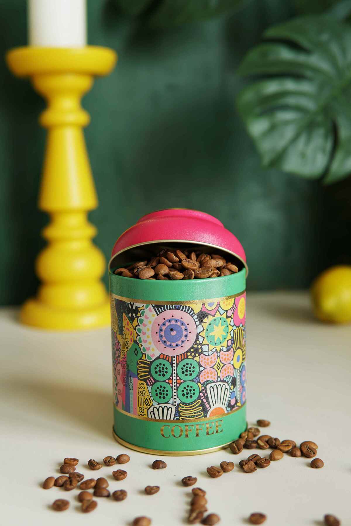 Yuvarlak Metal Saklama Kabı, Ø 9 x 11 cm, Kubbe Kapak, 0,6 lt