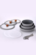 Neoflam D-NEOMDS9I-07 Neoflam Midas Orta Boy Set Grı Inductıon 9 Parça