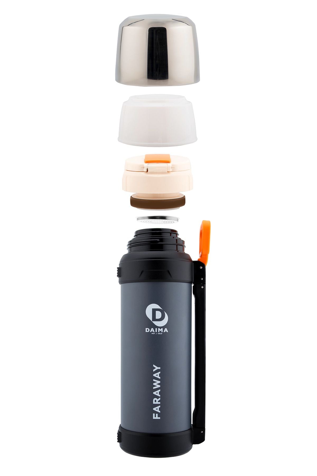 Faraway 2,5 Litre Gri Termos