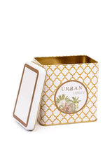 Er205-7ı Forrest Yellow Urban Desenli Kare Metal Saklama Kabı 8 X 12 Cm