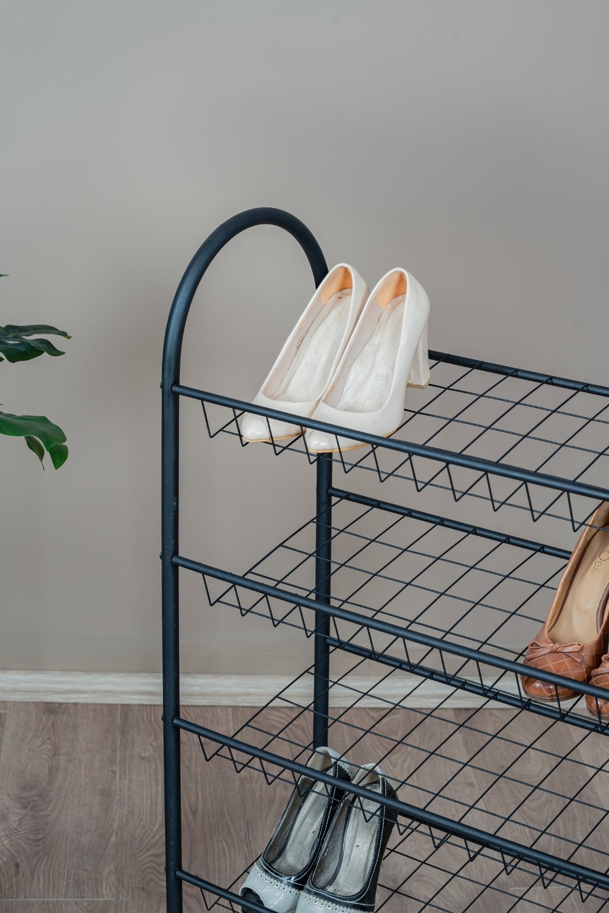 5 Katlı Metal Ayakkabılık, Geniş Kapasiteli Tel Raf Ayakkabı Düzenleyici, Düzenleyici Raf