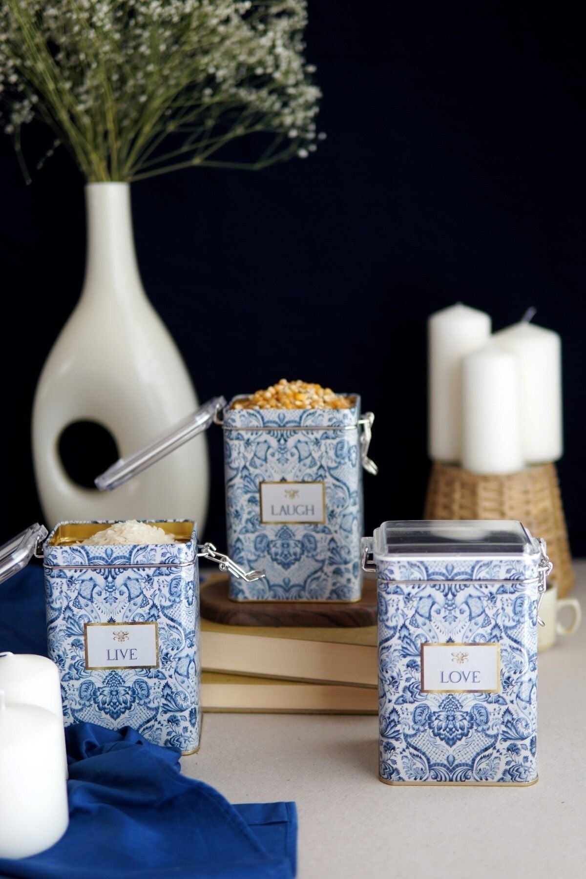 Erb21t6 Dikdörtgen Kilitli Saklama Kabı 75x100x150 3 Lü Set, Azulejos