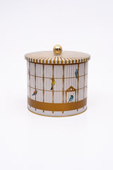 Bird Cage Desenli Erzak Saklama Kabı - Metal Saklama Kabı 17,5 Cm X 15,5 Cm Er146-t7