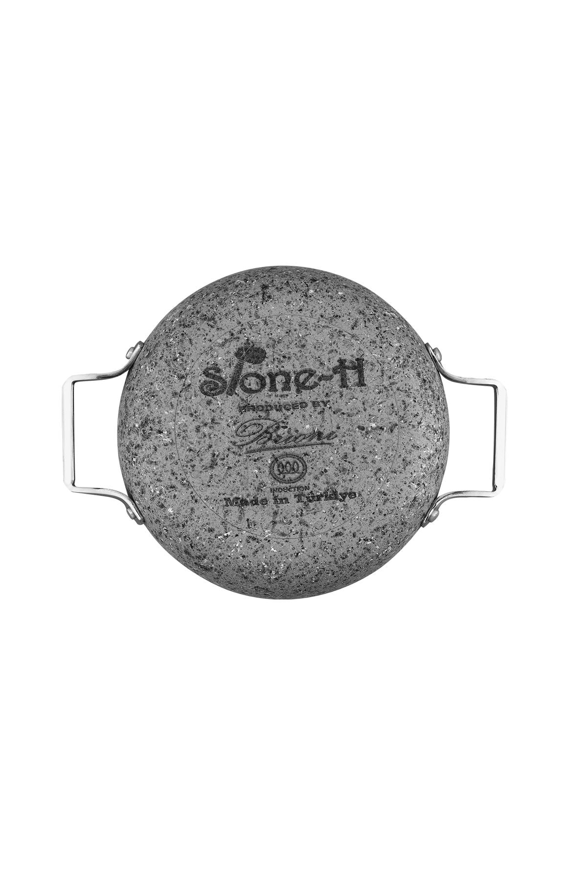 Brioni Stone-age 7 Parça Çizilmez Yanmaz Yapışmaz 18cm 20cm 22cm 3'lü Sahan Omlet Seti