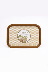 Forrest Desenli Metal Tepsi - Çay Kahve Tepsisi - Sunum Tepsisi 28 Cm X 40 Cm Ee164-7i