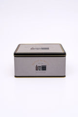 Er029-7f Azura Coffee Desenli Kare Metal Saklama Kabı 24x24 Cm