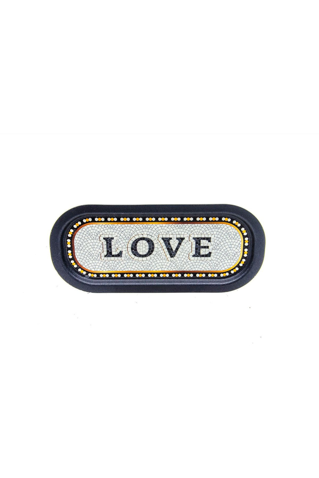 Ee168-1e Mosaic Love Desenli Oval Tepsi 16x35 Cm