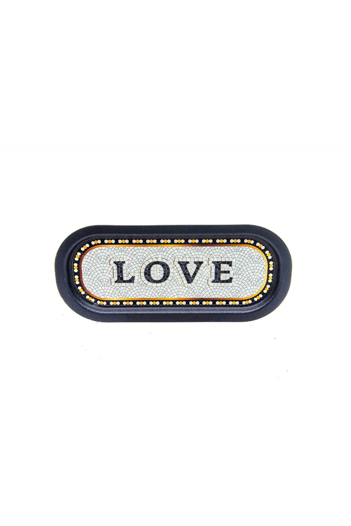 Ee168-1e Mosaic Love Desenli Oval Tepsi 16x35 Cm