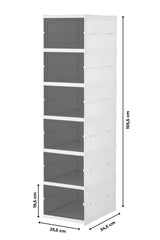 6 Katlı, Katlanabilir Ayakkabılık, Taşınabilir Çok Amaçlı, Geniş, Katlanabilir Dolap ve Raf