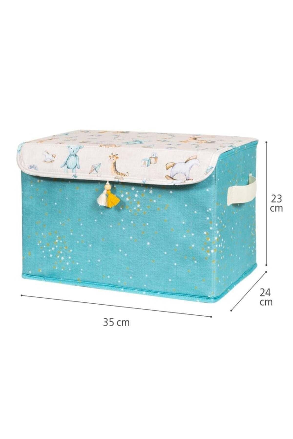 Baby Kapaklı Kutu - Maxi, Mavi, 35 x 24 x 23 cm